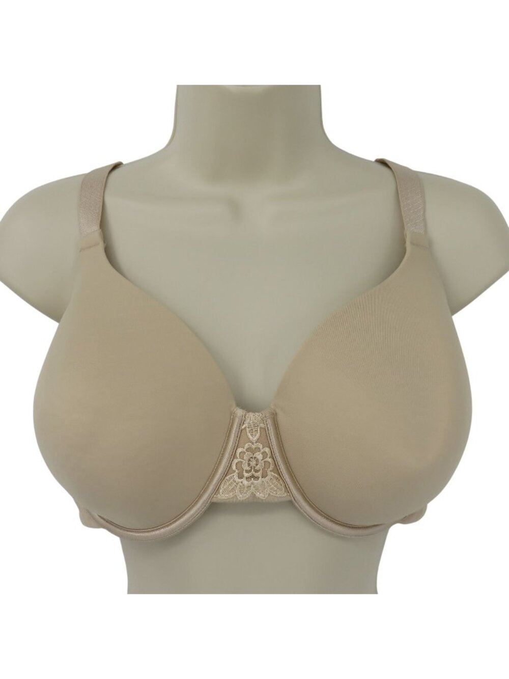 Vanity Fair 42C 76380 Beauty Back Underwire Smoothing Bra Beige Cream Lined